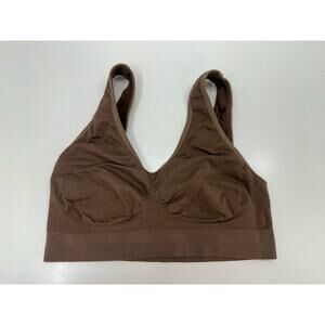 Unbranded Womens Bra Size Medium Brown Pullover Unpadded Wireless Comfort